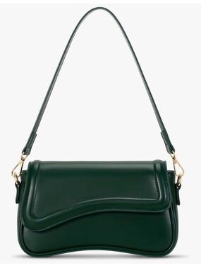 Dark Green Structured Shoulder Bag
